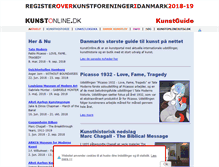 Tablet Screenshot of kunstonline.dk